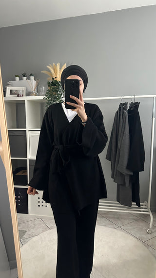 ensemble kimono pantalon mastour noir